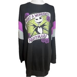 Disney Nightmare Before Christmas Sleepshirt Sz Large Jack Skellington Soft Cozy